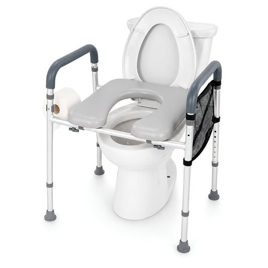 Cadre de Sécurité de Toilettes avec Réhausseur — Autonomie & Sécurité Renforcée - Aurélia CARE